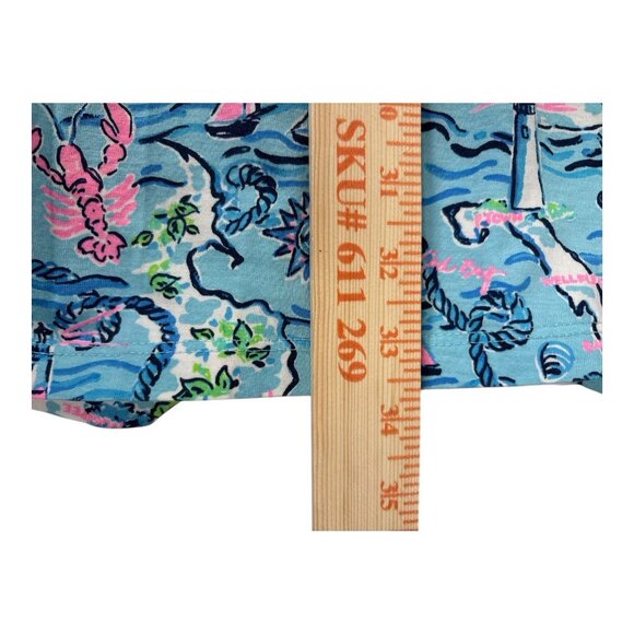 Lilly Pulitzer Dress Womens XL Kristen Swing Lilly Loves Cape Cod Bali Blue Prep - Picture 10 of 11